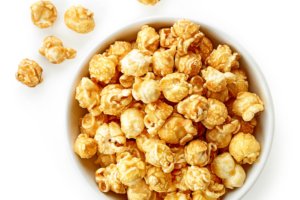 bowl of caramel popcorn