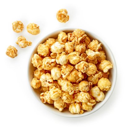 bowl of caramel popcorn