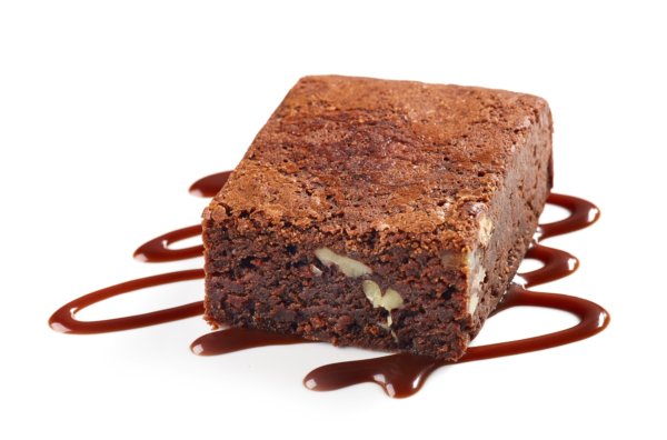 piece of chocolate brownie cake
