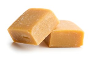 Sweet caramel candies.